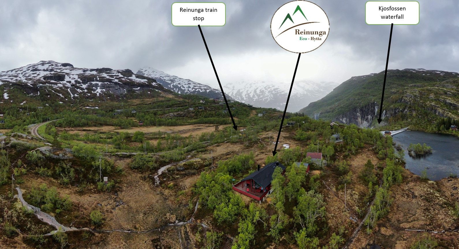 Reinunga Eco Hytta - Mountain lodge near Myrdal accessible only by train or bike